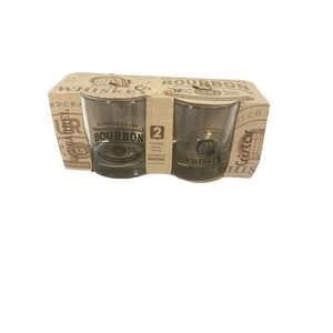 set of 2 bourbon & whiskey glass cups tumblers 10.5 oz 311 ml cristar lexington